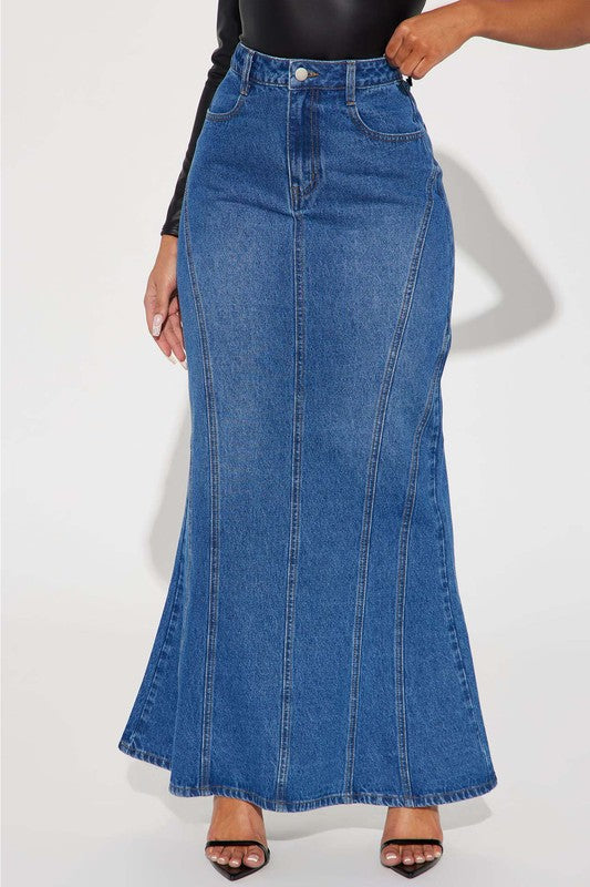 Denim Maxi Skirt